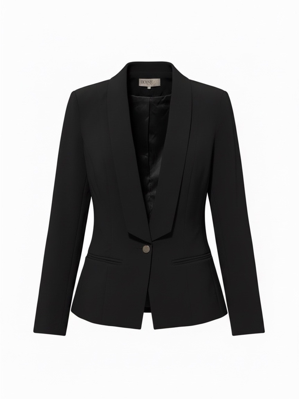 House of CB Black Shawl Collar Single-Button Blazer